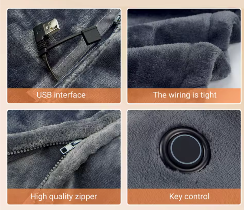 Wearable Heated Blanket Shawl