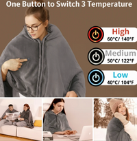Wearable Heated Blanket Shawl