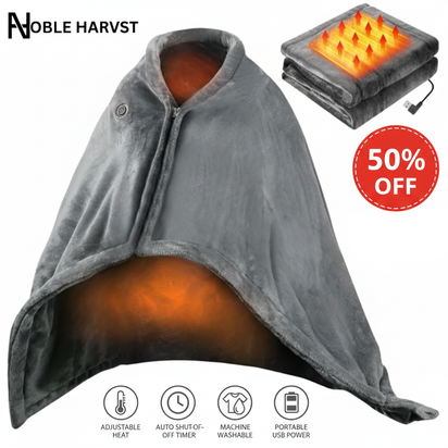 Wearable Heated Blanket Shawl
