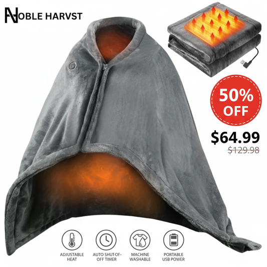 Wearable Heated Blanket Shawl